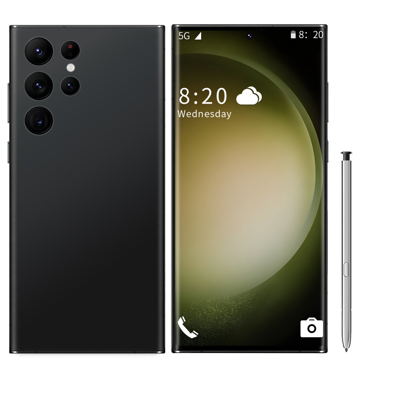 Smart Phone Smart Gaming Mobile Phone 64gb S23 Ultra 16GB+1TB 5G 7.3 Inch TFT Note 20 Ultra 5g Black - Prep Smartphone 5g 65W 2k